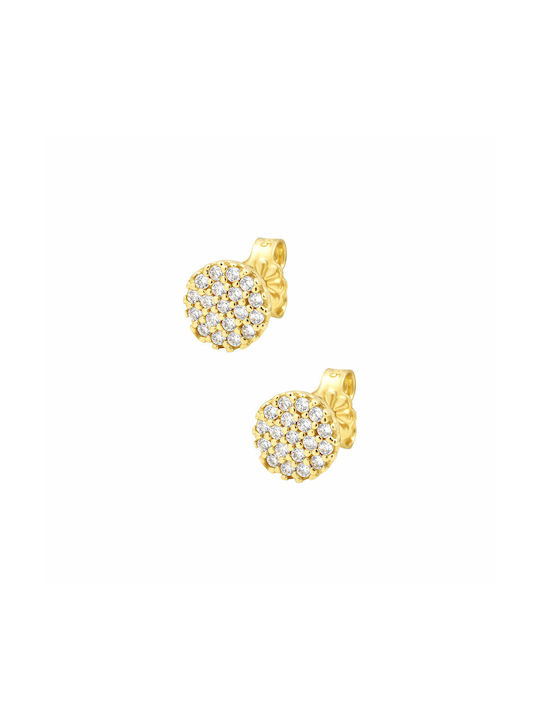 Earrings made of Gold 14K with Stones