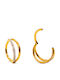 Piercing.gr Clicker 10mm Σκουλαρίκια Κρίκοι από Ατσάλι Επιχρυσωμένα με Πέτρες