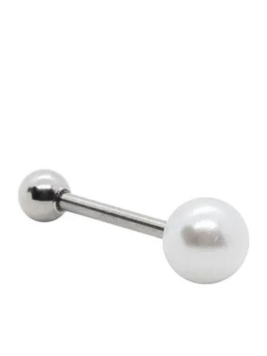 Piercing.gr Single Earring made of Steel Gold Plated with Stones & Pearls