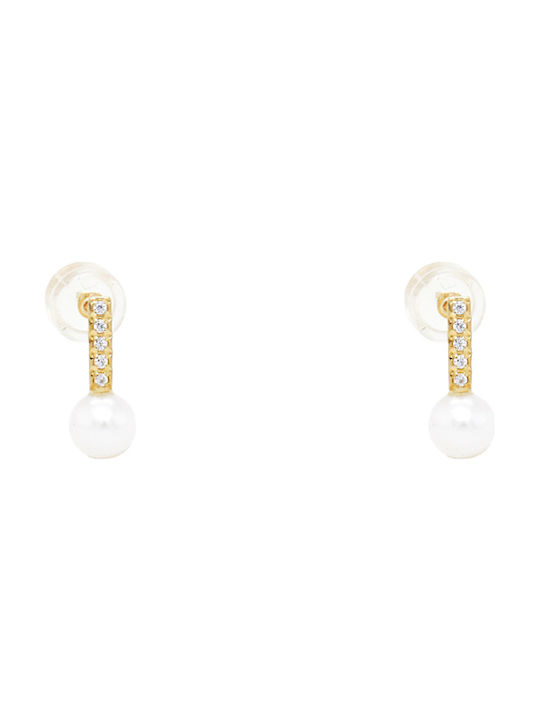 Earrings made of Gold 14K with Pearls