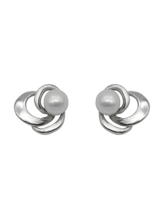 Earrings made of Platinum with Pearls