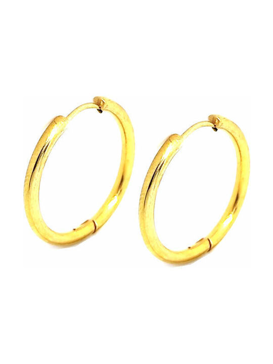 Earrings Hoops made of Steel Gold Plated