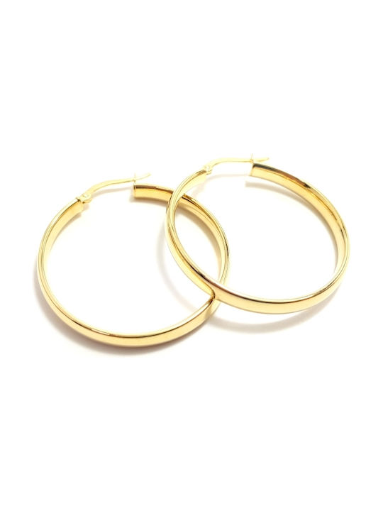 Earrings Hoops made of Gold 14K