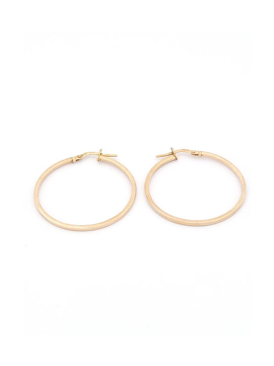 Kirkikosmima Earrings Hoops made of Silver Gold Plated