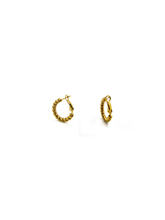 Earrings Hoops made of Steel Gold Plated