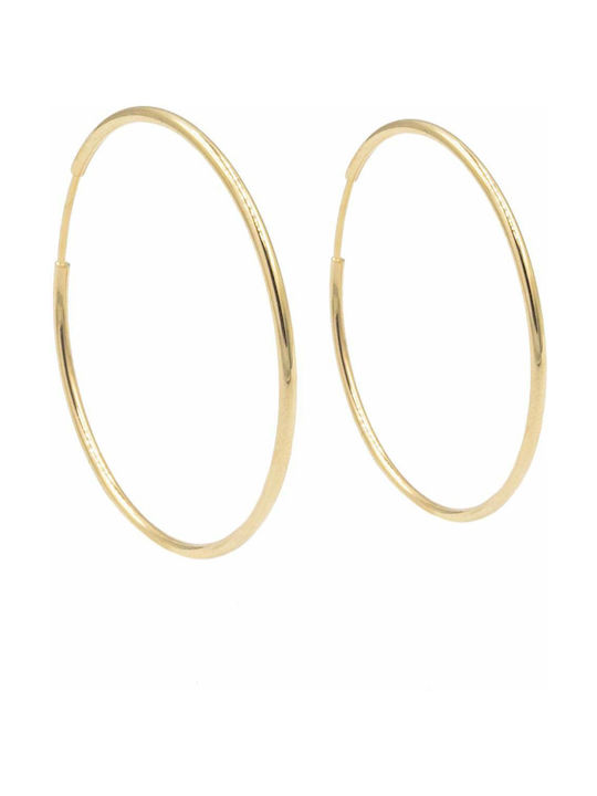 Earrings Hoops made of Gold 14K