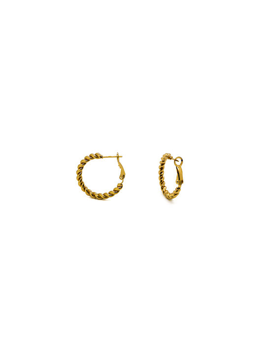 Earrings Hoops made of Steel Gold Plated