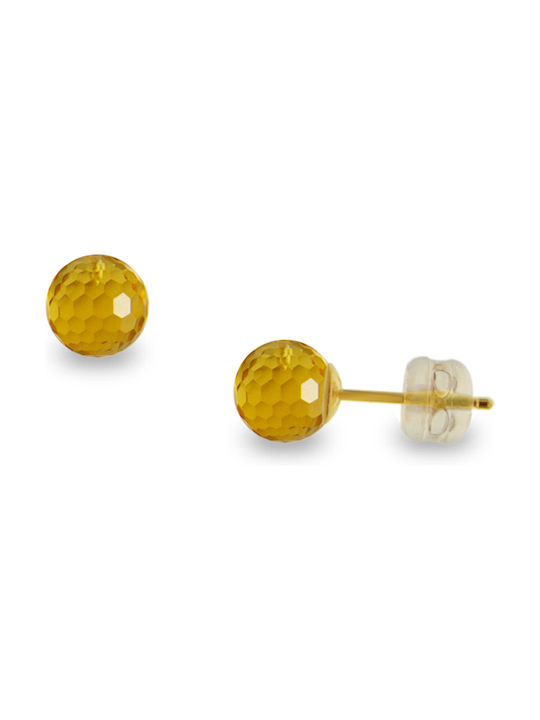 Earrings made of Gold 14K with Stones