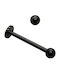 Piercing.gr Cercel Bară Gura Din Titan 1.2mm Negru