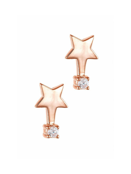 Mini Star Earrings Dangling made of Silver Gold Plated