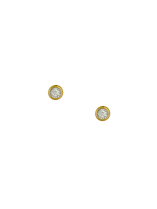 Earrings made of Gold 14K with Diamond