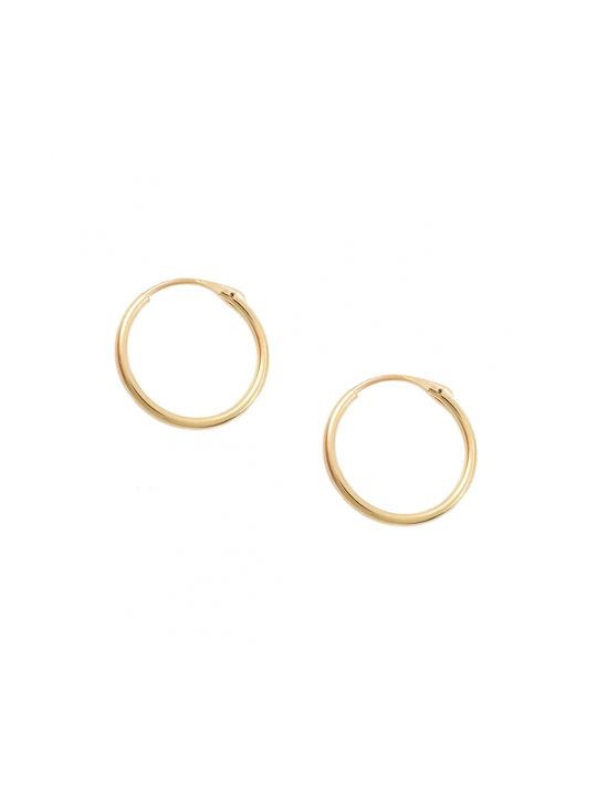 Earrings Hoops made of Gold 14K