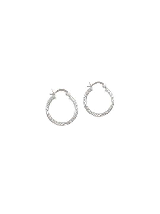 Men's Earrings Hoops made of Silver