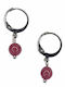 Tatu Moyo Earrings Hoops made of Steel Gold Plated with Stones