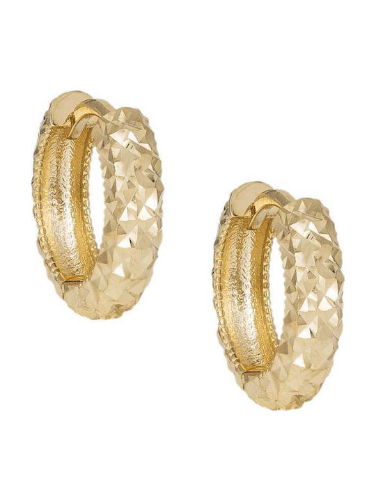 Earrings Hoops made of Gold 14K with Diamond