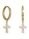 Ohrringe aus Gold 14K mit Steinen