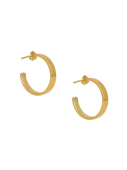 Earrings Hoops made of Silver Gold Plated