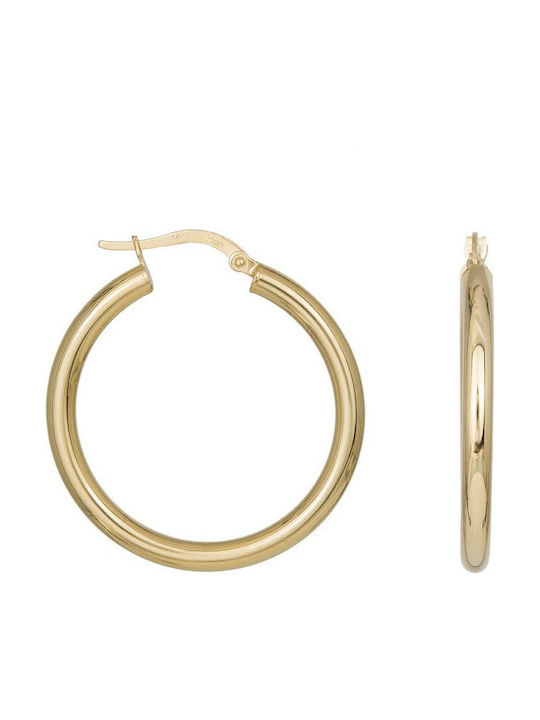 Earrings Hoops made of Gold 14K