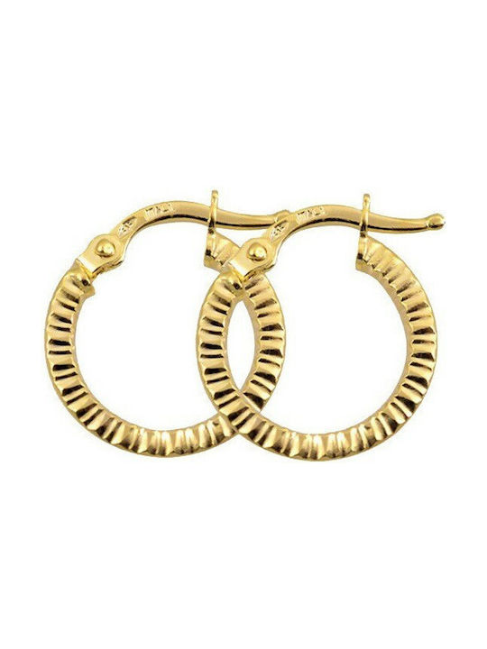 Earrings Hoops made of Gold 14K