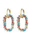 Georgiadis Accessories Σκουλαρίκια Κρεμαστά από Ατσάλι Επιχρυσωμένα