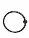 Touch Nose Hoop Earring in Silver Black