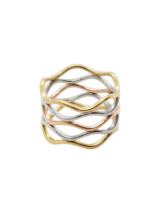 Women's Gold Plated Steel Ring