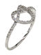 Roloi Kaliamanis Damen Ring mit Zirkonia aus Weißgold 14K