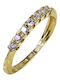 Roloi Kaliamanis Damen Ring Halbring mit Zirkonia aus Gold 14K