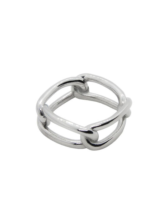 Damen Ring aus Stahl Vergoldeter