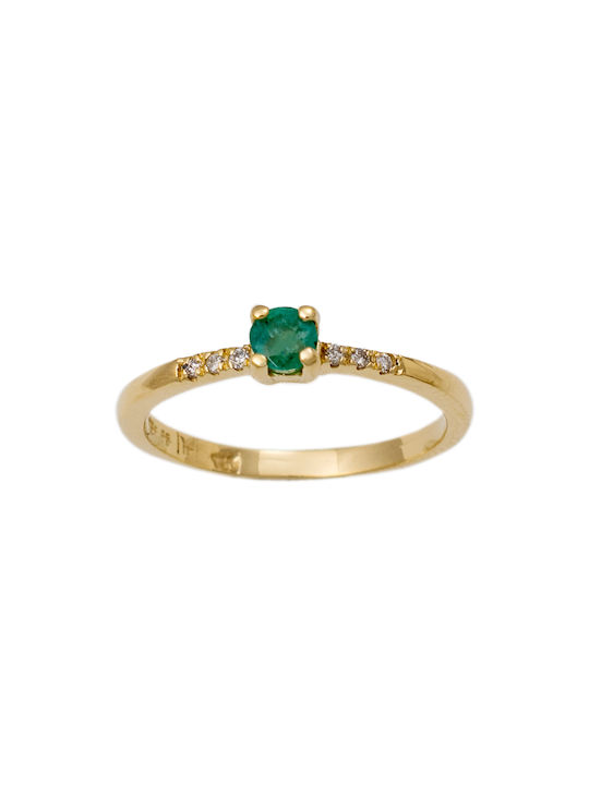 Women's Gold Ring with Diamond 18K