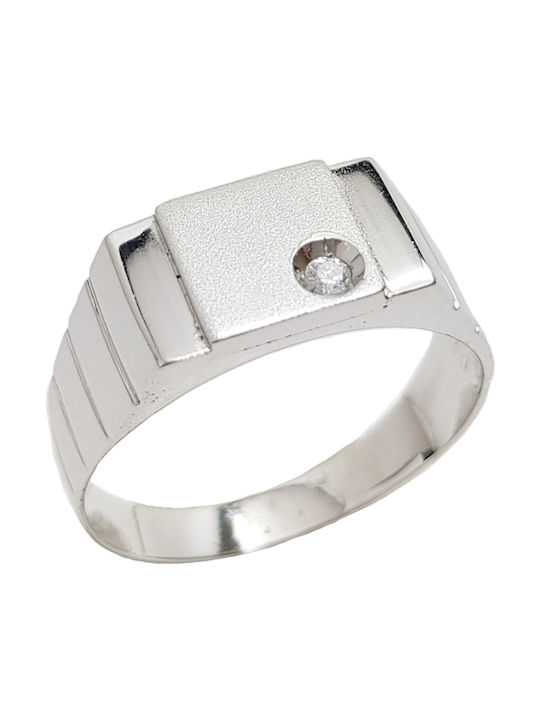 Women's Ring from White Gold 14K