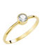 Ioannis Kosmima Ring with Zircon made of Gold 14K