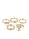 Pearl's Garden Set Femei Inele Placate cu aur