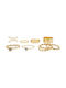 Set Women's Rings Gold Plated