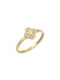 Damen Ring mit Zirkonia aus Gold 14K