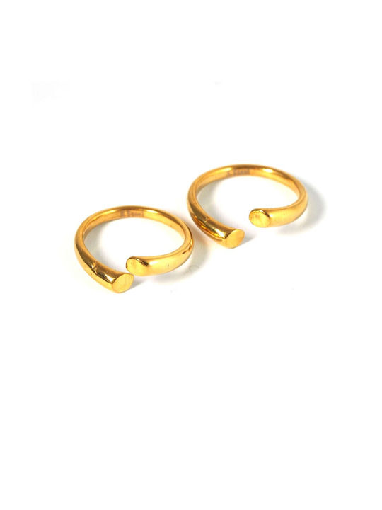 Women's Ring from Steel Gold Plated