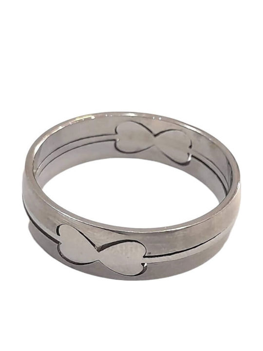 BD Jewelery Bd Jewelery Ανδρικό Δαχτυλίδι από Ατσάλι Επιχρυσωμένο