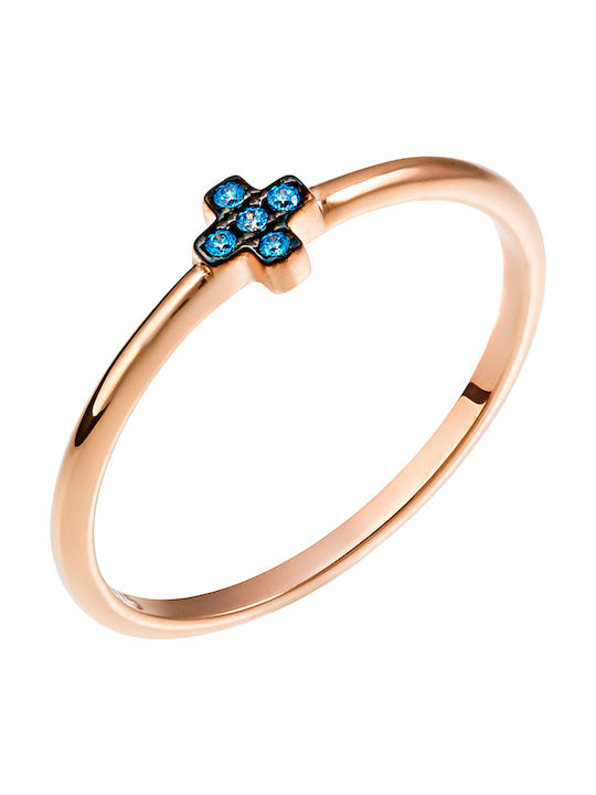 Women's Ring with Zircon 9K