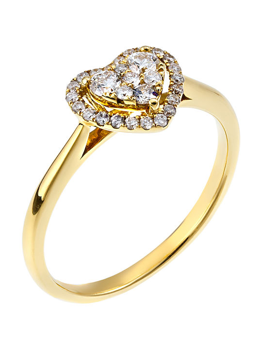 Women's Gold Ring with Diamond 18K