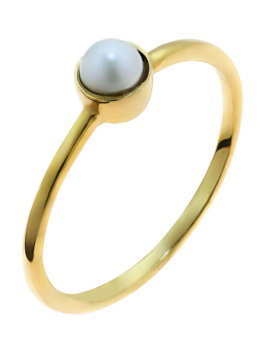 Women's Gold Ring with Pearl 14K