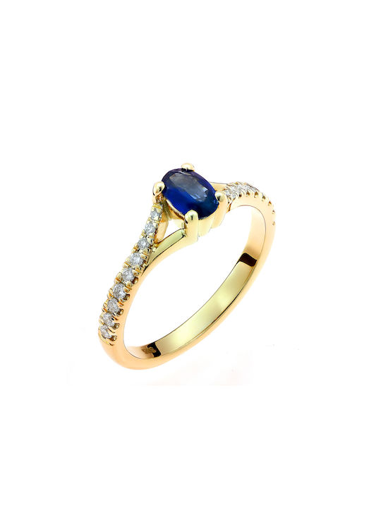 Women's Gold Ring with Diamond 18K