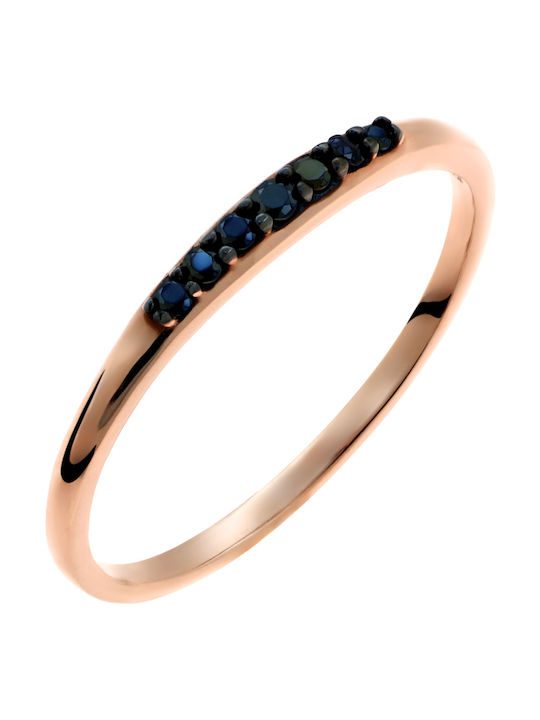 Women's Half Eternity Ring with Zircon 14K