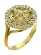 Damen Ring mit Zirkonia aus Gold 14K