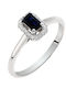 Damen Ring mit Diamant aus Weißgold 18K
