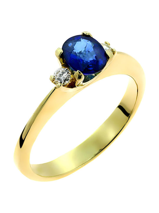 Women's Gold Ring with Diamond 18K