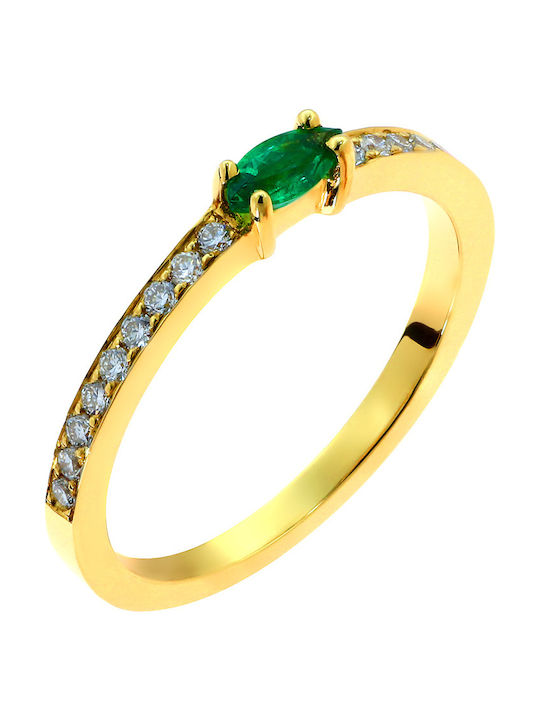 Single Stone from Gold 18K with Diamond