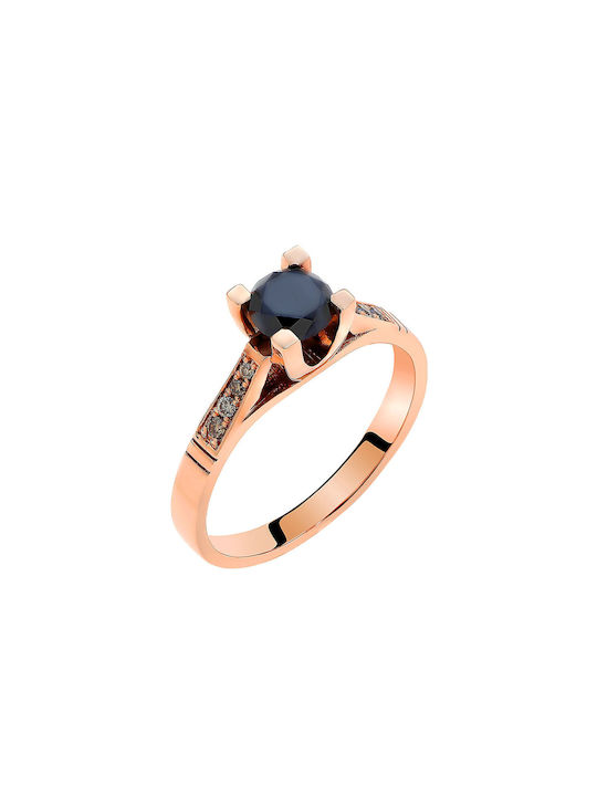 Women's Gold Plated Ring with Diamond