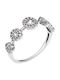 Women's White Gold Eternity Ring with Zircon 14K