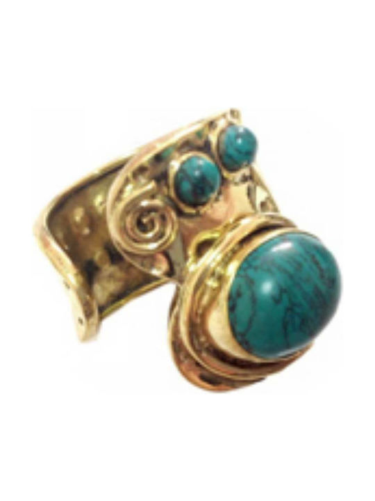 Women's Gold Plated Brass Ring