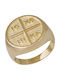 Femeie Chevalier Inel din Aur 14K